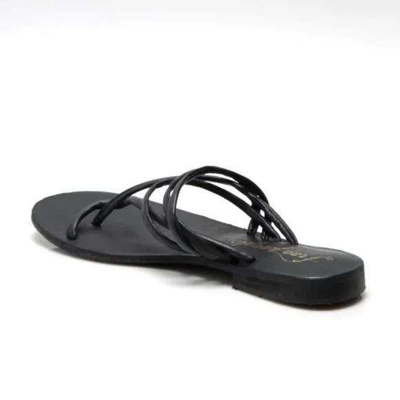 🎉 LAST CHANCE🎉 FREE PEOPLE Kayla Soft Strappy Sandals / Black - Picture 5 of 12